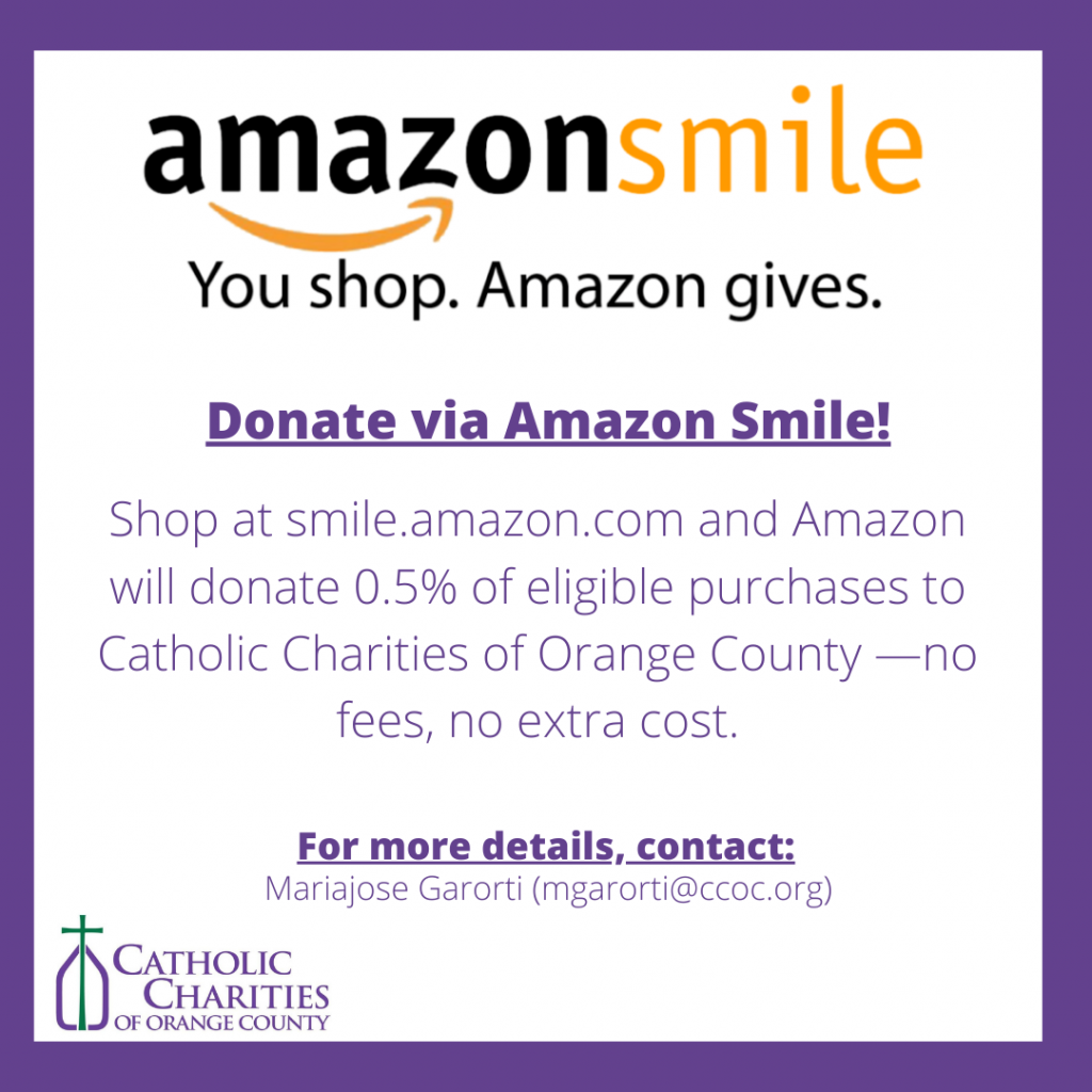Donate Via Amazon Smile Catholic Charities Of Orange County